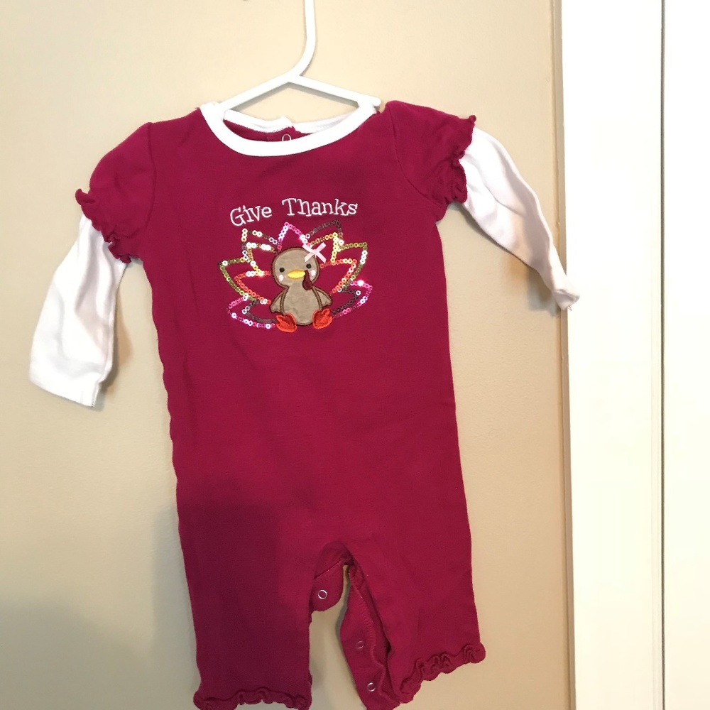 Thanksgiving Give Thanks Onesie